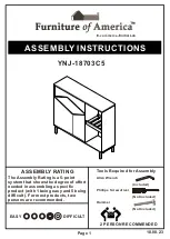 Preview for 1 page of Furniture of America YNJ-18703C5 Assembly Instructions Manual