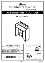 Furniture of America YNJ-18704C5 Assembly Instructions Manual preview