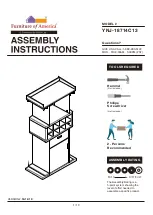 Preview for 1 page of Furniture of America YNJ-18714C13 Assembly Instructions Manual