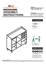 Preview for 1 page of Furniture of America YNJ-18716C12 Assembly Instructions Manual