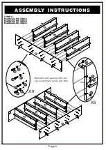 Предварительный просмотр 9 страницы Furniture of America YNJ-1886C1 Assembly Instructions Manual