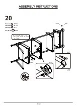 Preview for 20 page of Furniture of America YNJ-2052C25-DS Assembly Instruction Manual