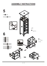 Предварительный просмотр 11 страницы Furniture of America YNJ-2064C1-L Assembly Instructions Manual