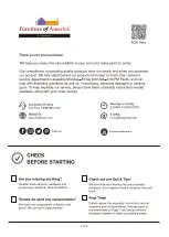 Preview for 2 page of Furniture of America YNJ-2071C31 Assembly Instructions Manual