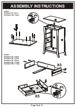 Preview for 10 page of Furniture of America YNJ-318-5 Assembly Instructions Manual