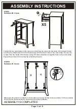 Preview for 11 page of Furniture of America YNJ-318-5 Assembly Instructions Manual