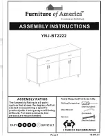 Furniture of America YNJ-BT2222 Assembly Instructions Manual preview