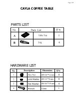 Preview for 3 page of Furniture Solutions CAYLA Assembly Instructions