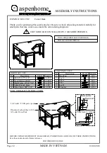 Furniture Values International aspenhome I221-370C Assembly Instructions preview