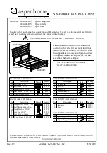 Предварительный просмотр 1 страницы Furniture Values International aspenhome I240-400-RIV Assembly Instructions Manual