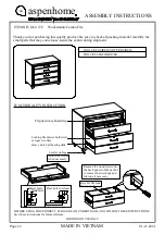 Предварительный просмотр 1 страницы Furniture Values International aspenhome I262-378 Assembly Instructions