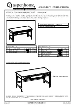 Preview for 1 page of Furniture Values International aspenhome I358-360WD-WBK Assembly Instructions