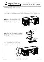 Preview for 4 page of Furniture Values International aspenhome I39-300T Assembly Instructions