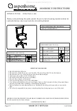 Preview for 1 page of Furniture Values International Aspenhome I39-366A Assembly Instructions