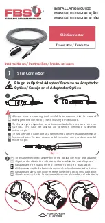 Furukawa electric FBS SlimConnector Installation Manual preview