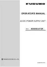 Preview for 1 page of Furun 406080A-FUR Operator'S Manual