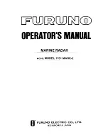 Furuno 1761 Mark-2 Operator'S Manual preview