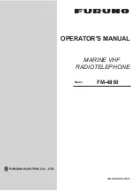 Preview for 1 page of Furuno 9ZWFM4850 Operator'S Manual