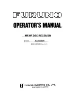 Furuno AA-50 Operator'S Manual preview