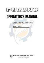 Предварительный просмотр 1 страницы Furuno ARP-17 Operator'S Manual