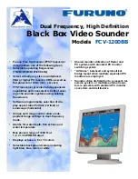 Furuno Black Box Video Sounder FCV-1200BB Specifications preview