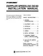 Preview for 1 page of Furuno DS-50 Installation Manual