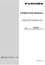 Preview for 1 page of Furuno DS-50 Operator'S Manual