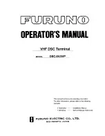 Preview for 1 page of Furuno DSC-8V Operator'S Manual