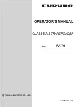 Furuno FA-70 Operator'S Manual preview