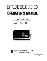 Предварительный просмотр 1 страницы Furuno FAP-50 Operator'S Manual