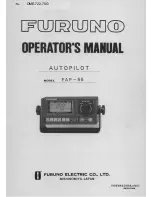 Furuno FAP-55 Operator'S Manual preview