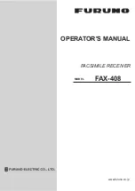 Preview for 1 page of Furuno FAX-408 Operator'S Manual