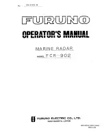 Предварительный просмотр 1 страницы Furuno FCR-902 Operator'S Manual