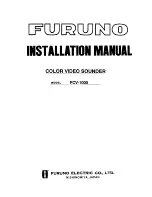 Furuno FCV-1000 Installation Manual preview