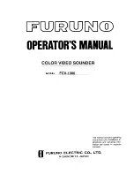 Furuno FCV-1000 Operator'S Manual preview