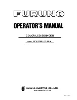 Furuno FCV-1200L Operator'S Manual preview