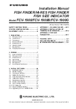 Furuno FCV-1900 Installation Manual preview