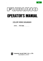 Furuno FCV-269 Operator'S Manual preview