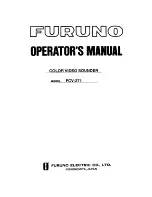 Furuno FCV-271 Operator'S Manual preview