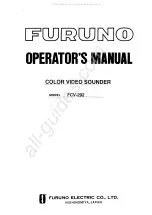 Preview for 1 page of Furuno FCV-292 Operator'S Manual