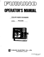 Furuno FCV-561 Operator'S Manual preview