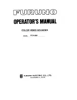 Furuno FCV-582 Operator'S Manual preview