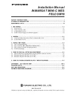 Furuno FELCOM 19 Installation Manual preview