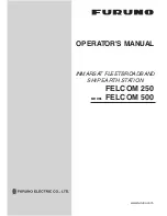 Furuno FELCOM 250 Operator'S Manual preview