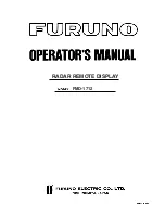 Furuno FMD-1712 Operator'S Manual preview