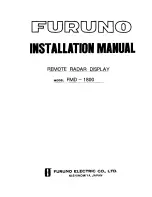 Furuno FMD-1800 Installation Manual preview