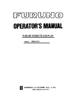 Furuno FMD-811 Operator'S Manual preview