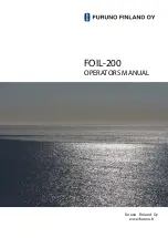 Furuno FOIL-200 Operator'S Manual preview