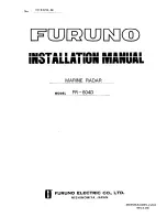 Furuno FR-604D Installation Manual preview