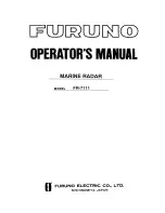 Предварительный просмотр 1 страницы Furuno FR-7111 Operator'S Manual